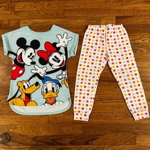 Disney Kids Pajamas with Mickey and Friends - GC - Size 5